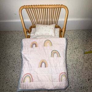 Ratan Bed and Bedding - dolls